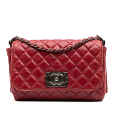 Quilted Glazed Calfskin Soft Boy Flap