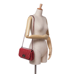 Quilted Glazed Calfskin Soft Boy Flap