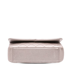 Small Metallic Caviar CC Filigree Flap