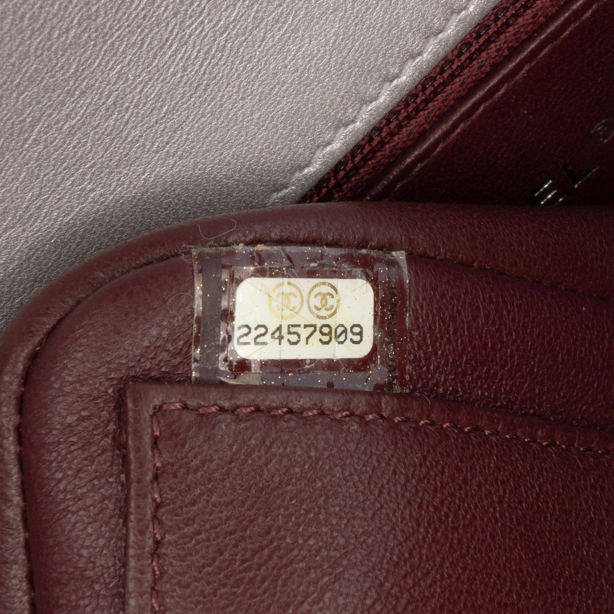 Small Metallic Caviar CC Filigree Flap