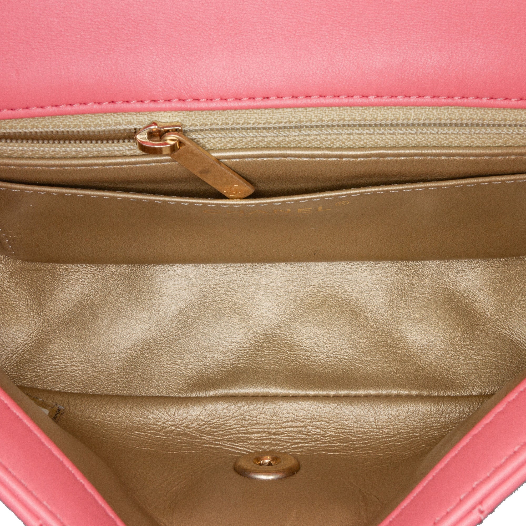 Mini Rectangular Lambskin Pearl Crush Flap