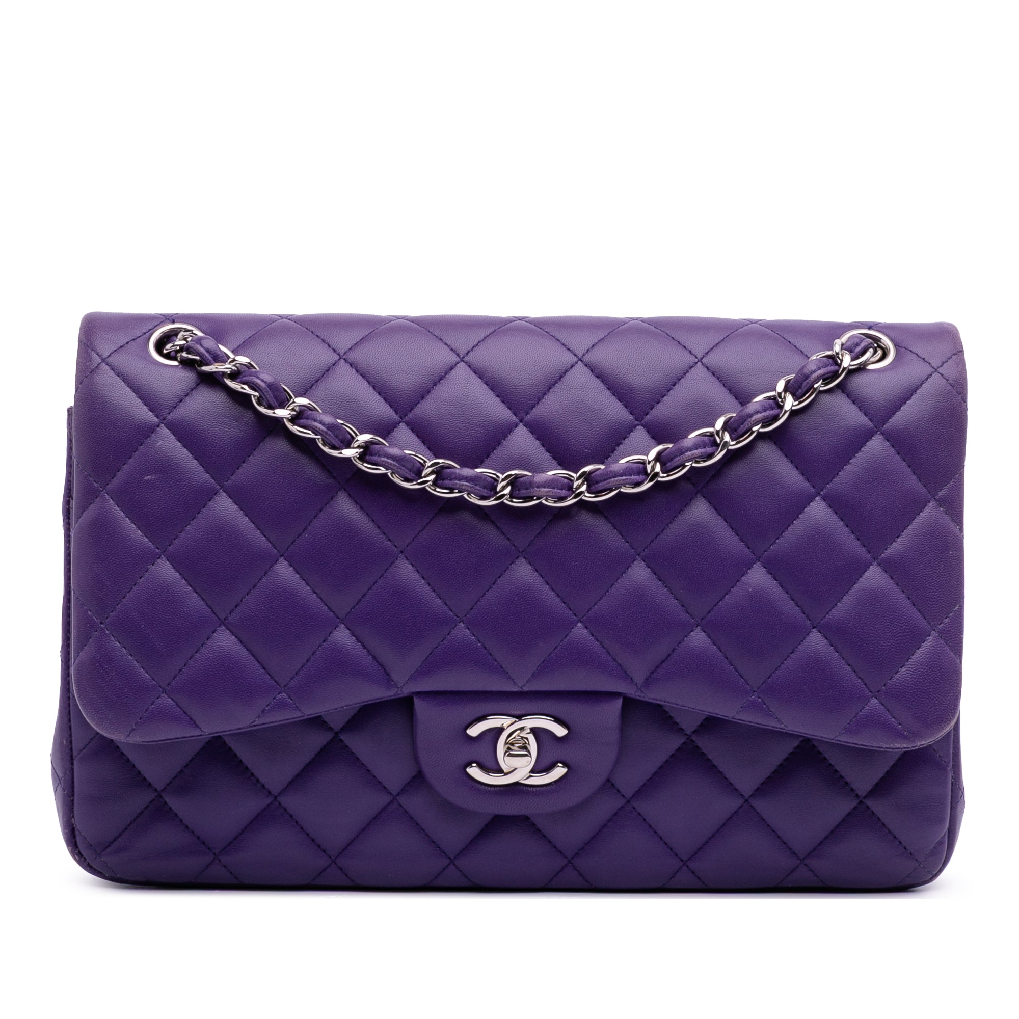 Jumbo Classic Lambskin Double Flap