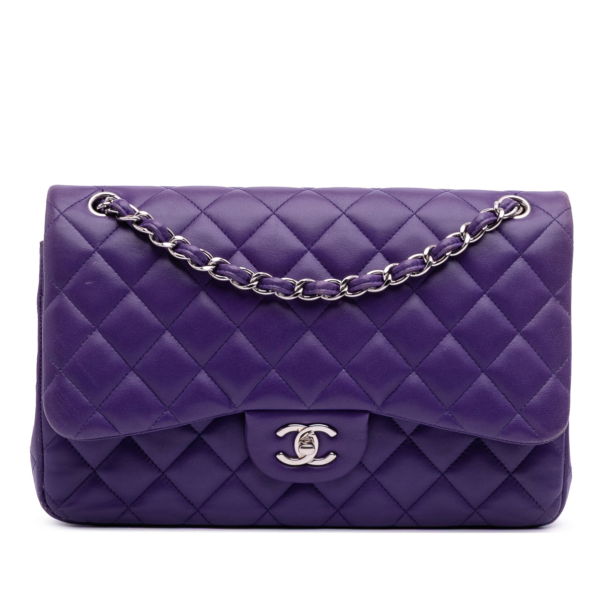Jumbo Classic Lambskin Double Flap