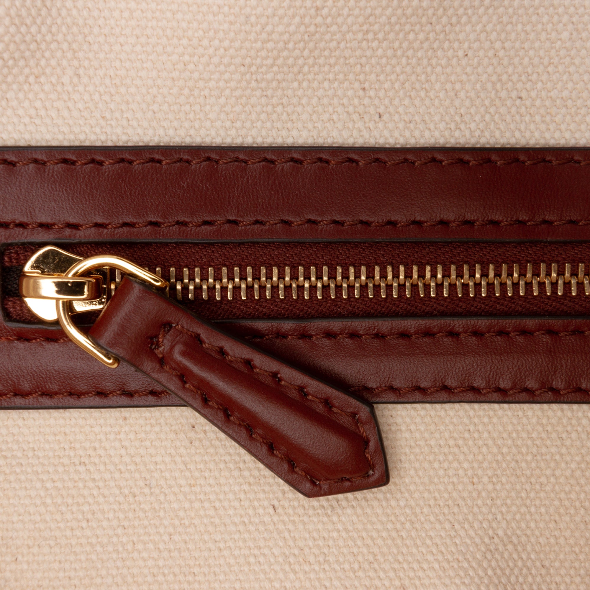 Zucca Embroidered Canvas Baguette Satchel