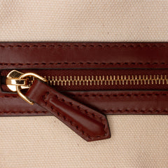 Zucca Embroidered Canvas Baguette Satchel