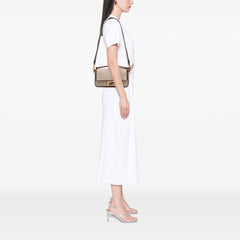 Zucca Embroidered Canvas Baguette Satchel