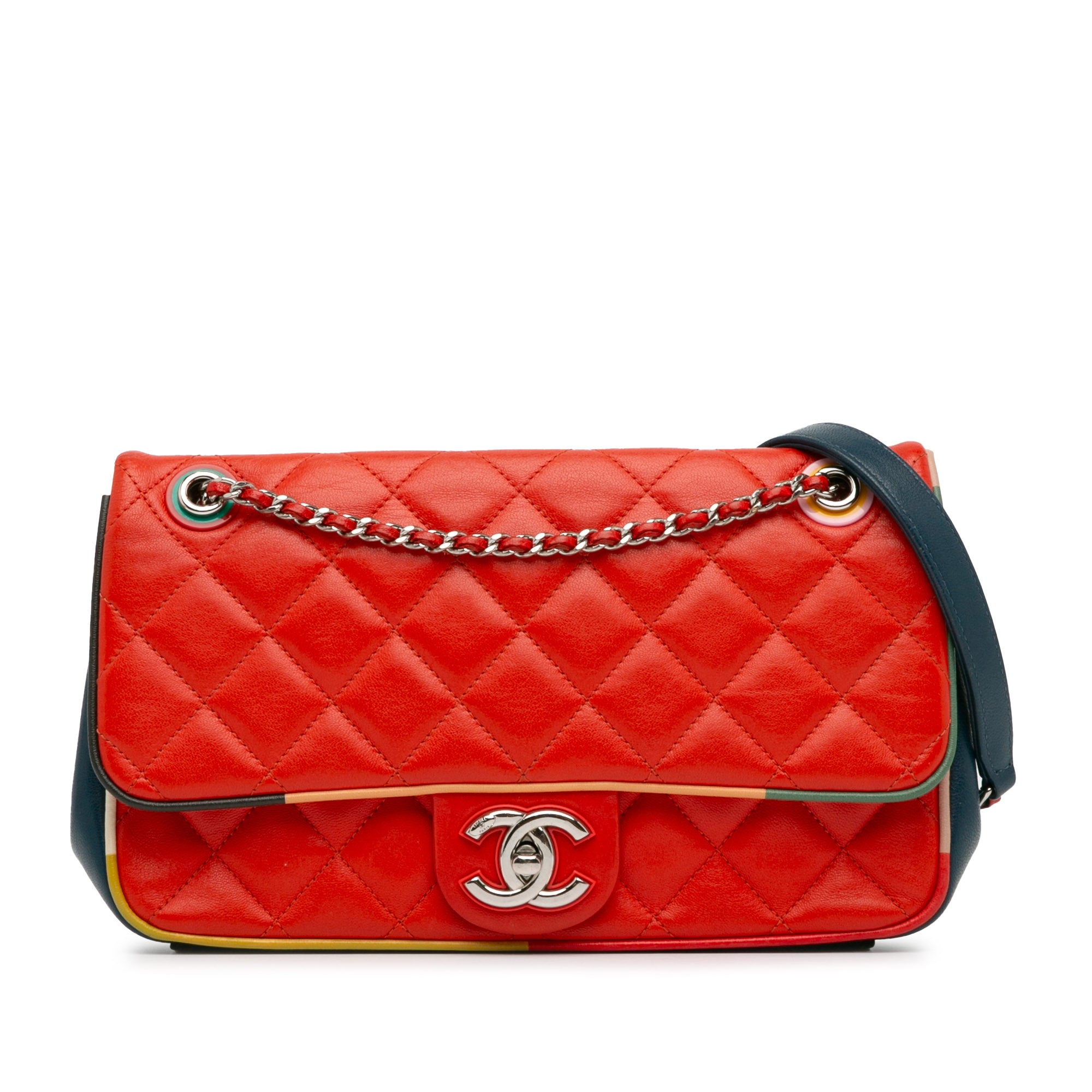 Medium Quilted Lambskin Cuba Color Flap