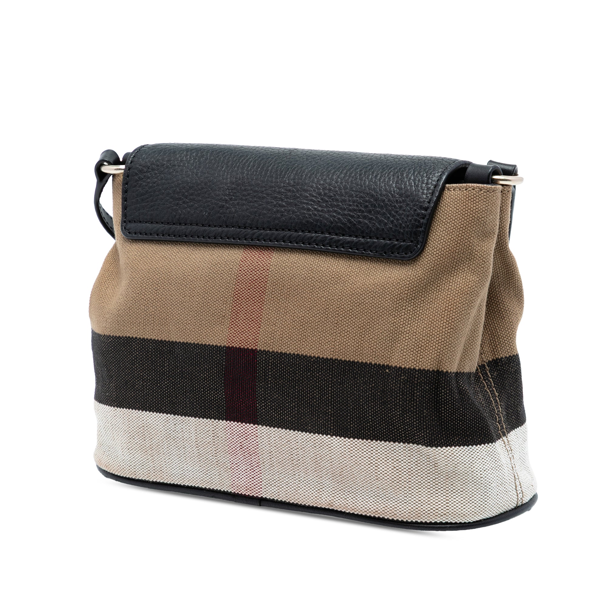 Mega Check Canvas and Grained Calfskin Gowan Crossbody