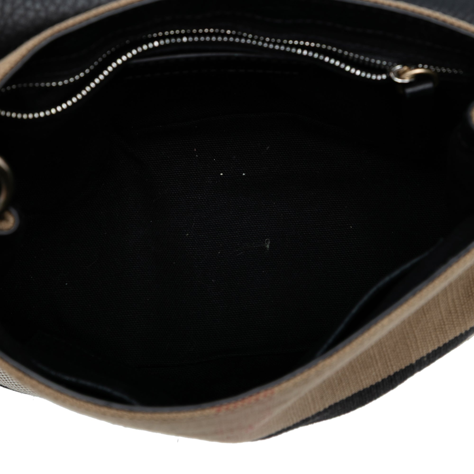 Mega Check Canvas and Grained Calfskin Gowan Crossbody