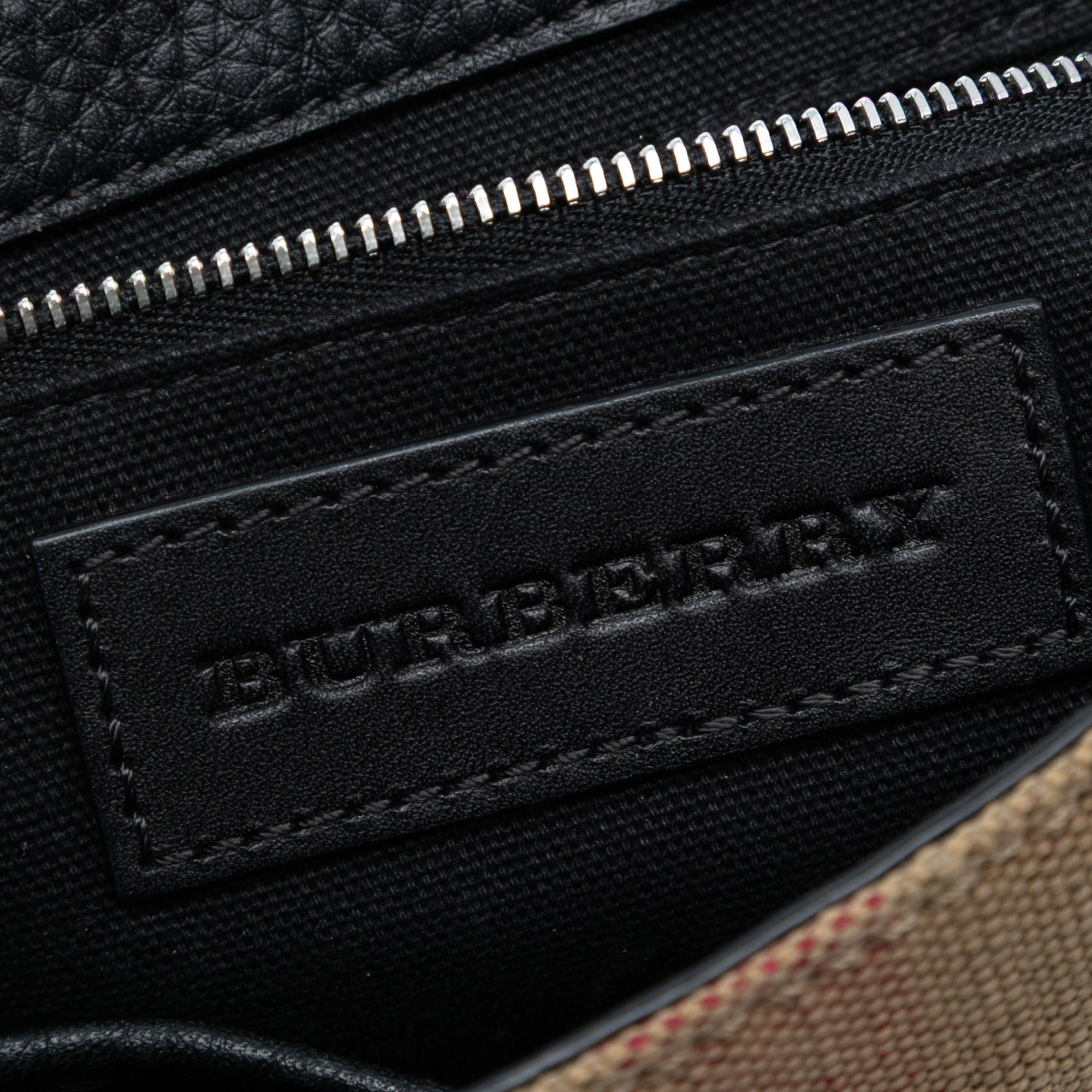 Mega Check Canvas and Grained Calfskin Gowan Crossbody