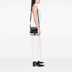 Mega Check Canvas and Grained Calfskin Gowan Crossbody