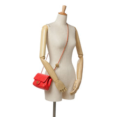 Mini Square Classic Lambskin Pearl Crush Single Flap
