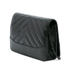 Chevron Aged Calfskin Gabrielle Wallet On Chain