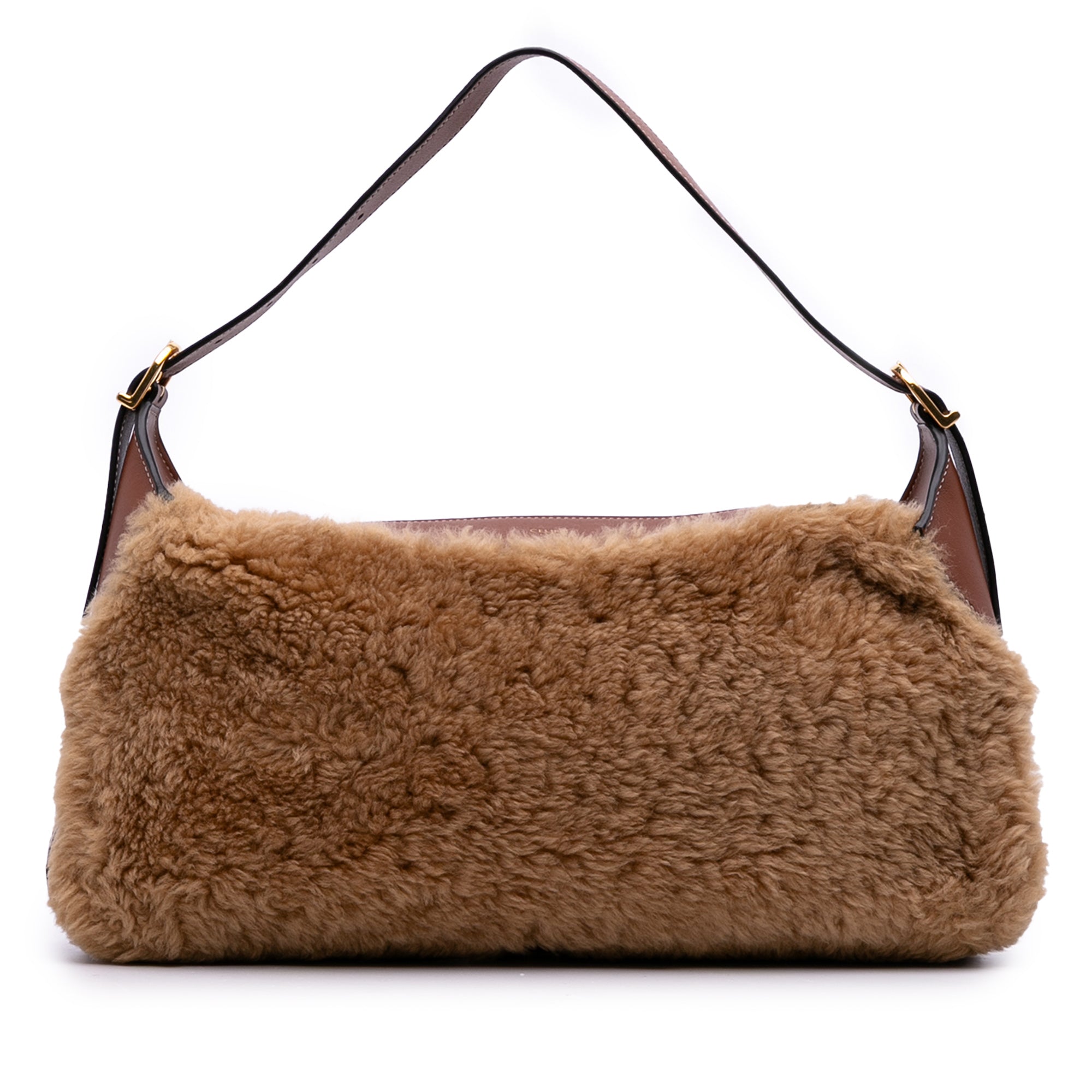 Shearling and Leather Romy Shoulder Bag