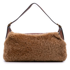 Shearling and Leather Romy Shoulder Bag