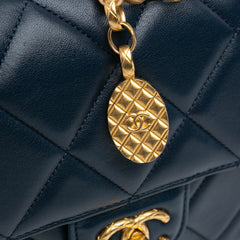 Mini Square CC Quilted Lambskin Flap