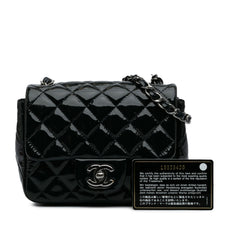 Mini Square Classic Patent Single Flap