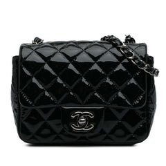 Mini Square Classic Patent Single Flap