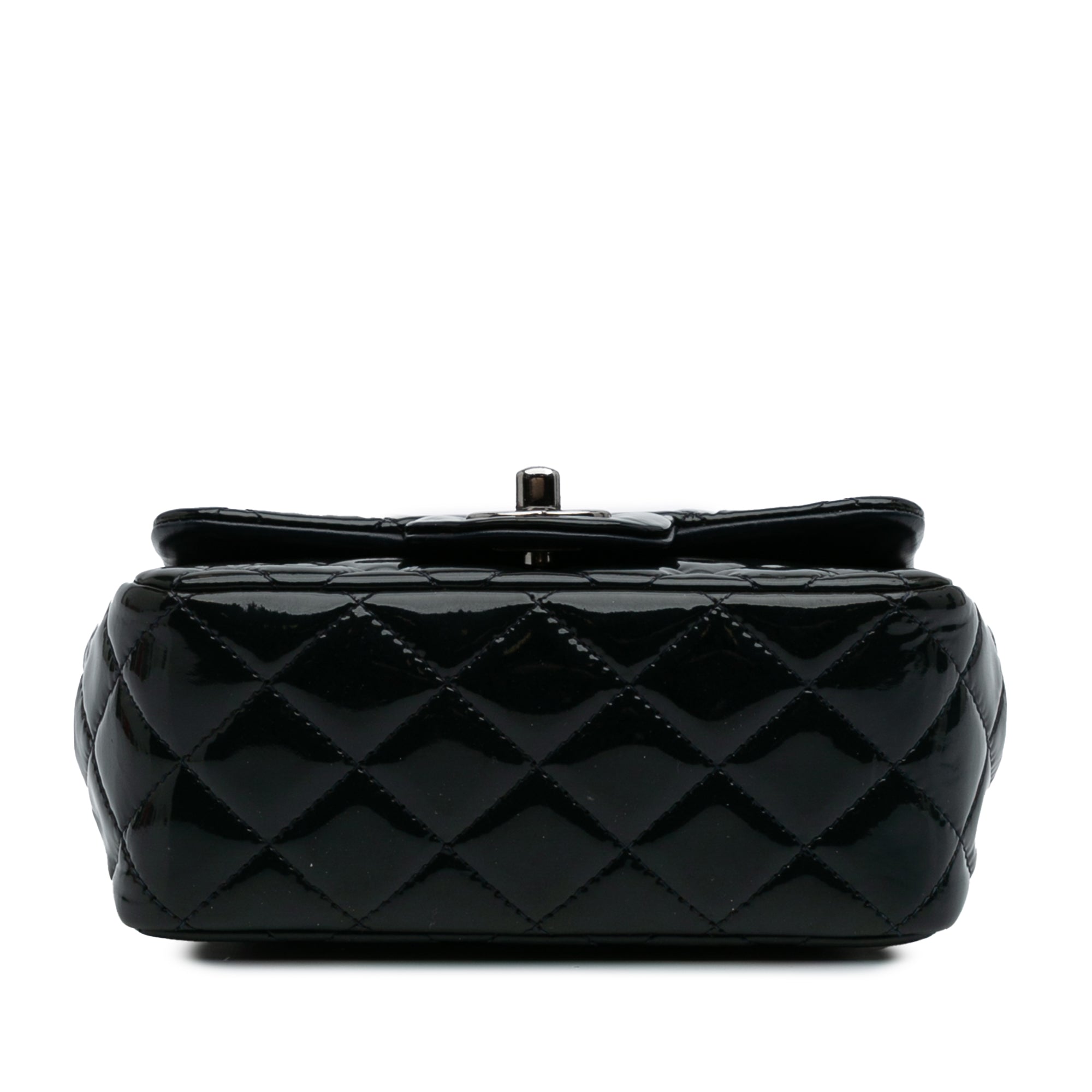 Mini Square Classic Patent Single Flap
