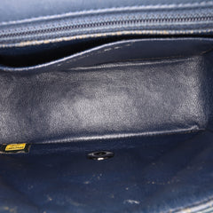 Mini Square Classic Patent Single Flap