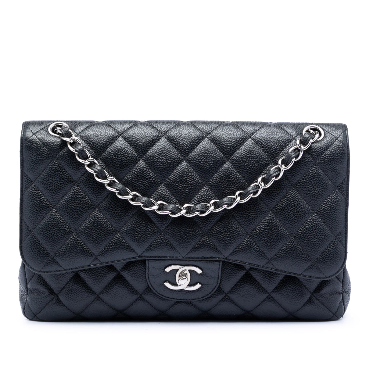 Jumbo Classic Caviar Double Flap