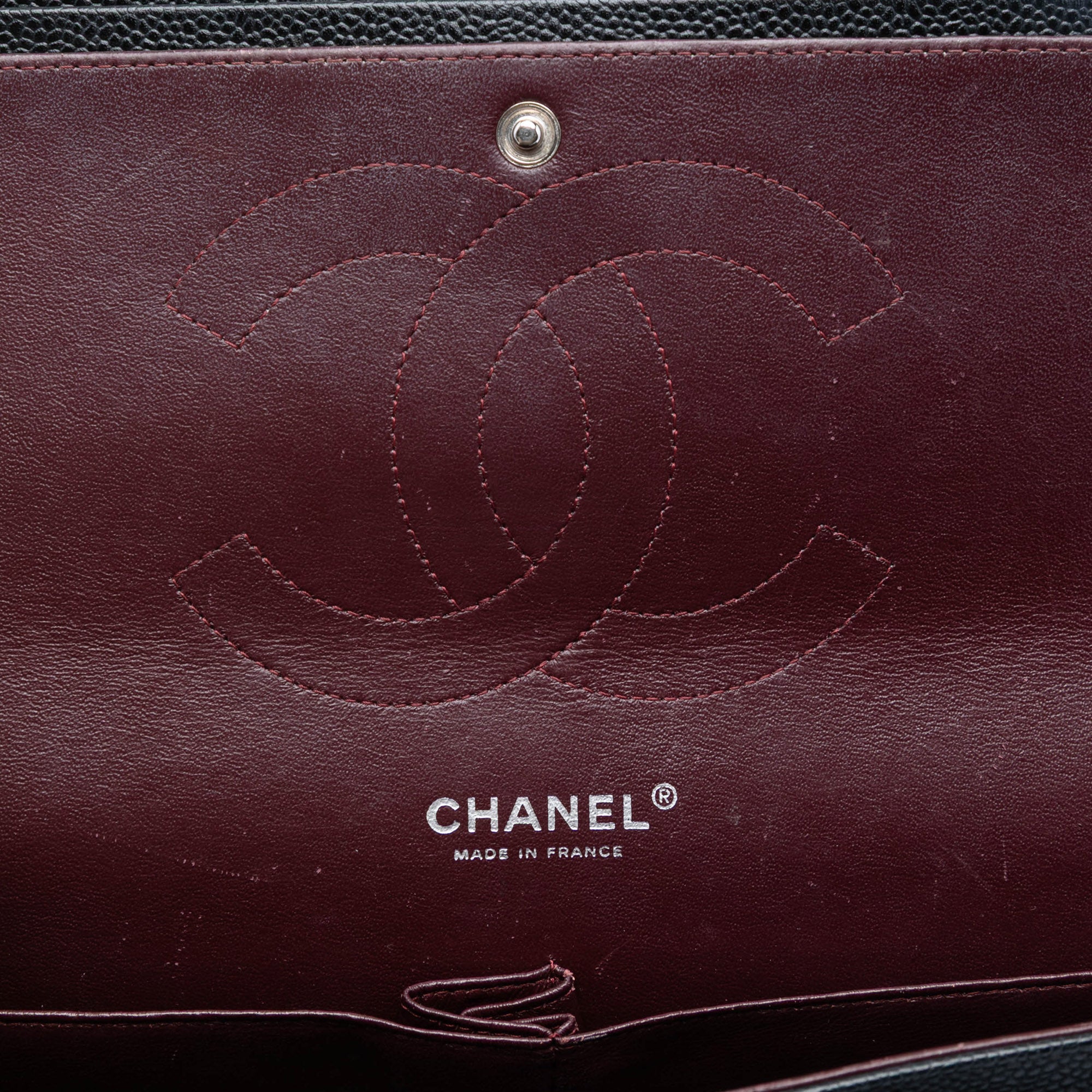 Jumbo Classic Caviar Double Flap