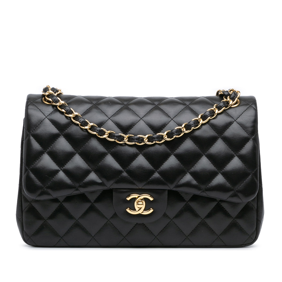 Jumbo Classic Lambskin Double Flap