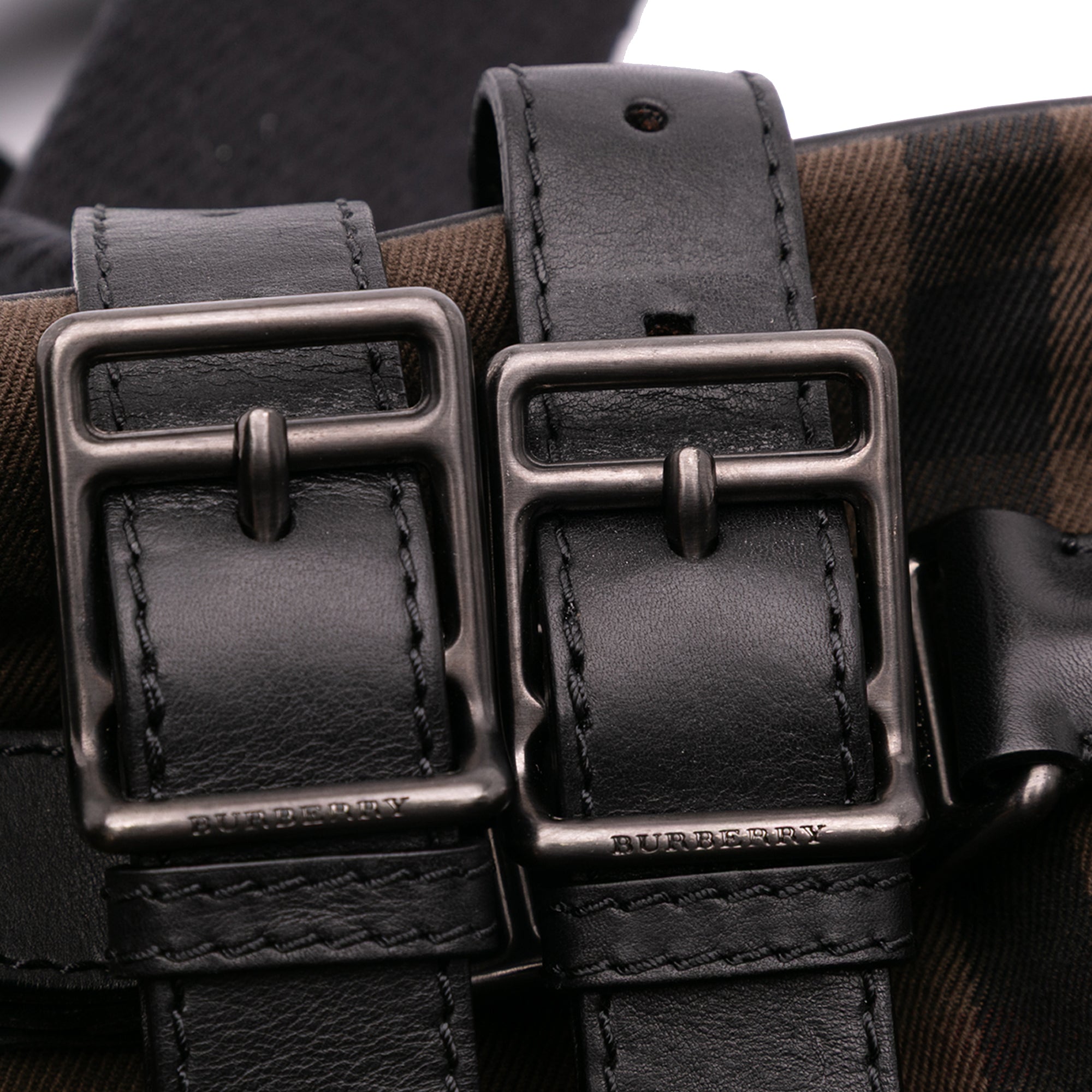 House Check Canvas and Leather Parsons Satchel