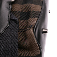 House Check Canvas and Leather Parsons Satchel