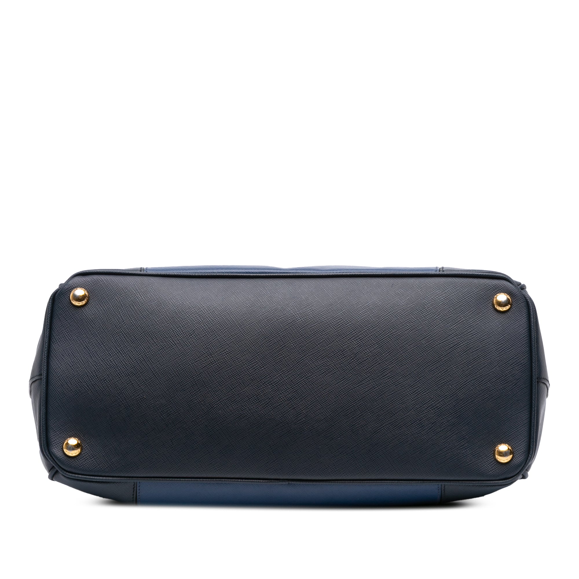 Medium Bicolor Saffiano Lux Galleria Double Zip Satchel