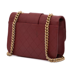 Medium Quilted Sheepskin Front Chain Flap