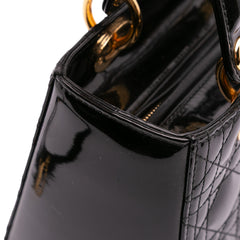 Medium Patent Cannage Lady Dior