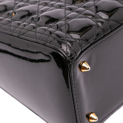 Medium Patent Cannage Lady Dior