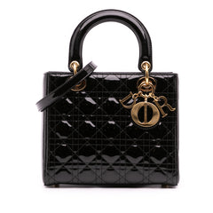 Medium Patent Cannage Lady Dior