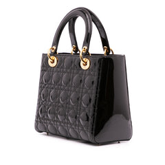 Medium Patent Cannage Lady Dior
