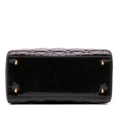 Medium Patent Cannage Lady Dior