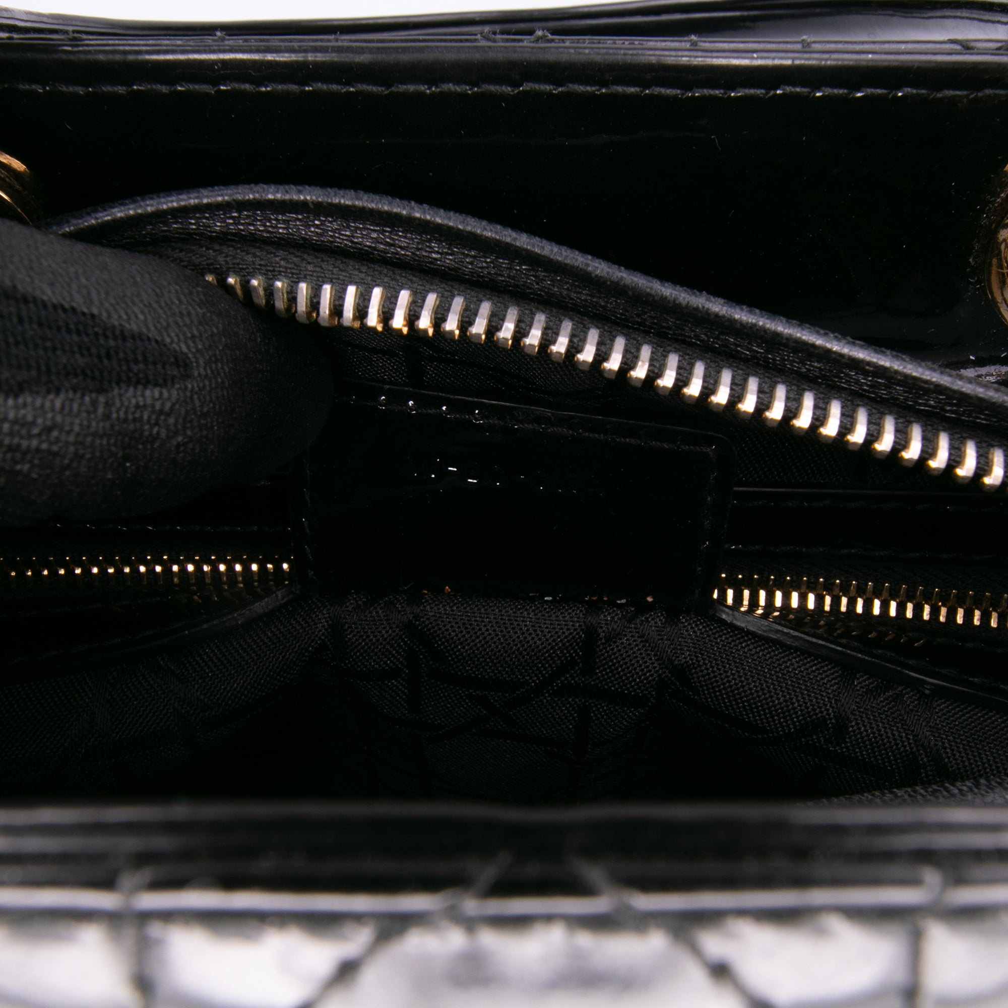 Medium Patent Cannage Lady Dior