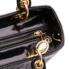 Medium Patent Cannage Lady Dior