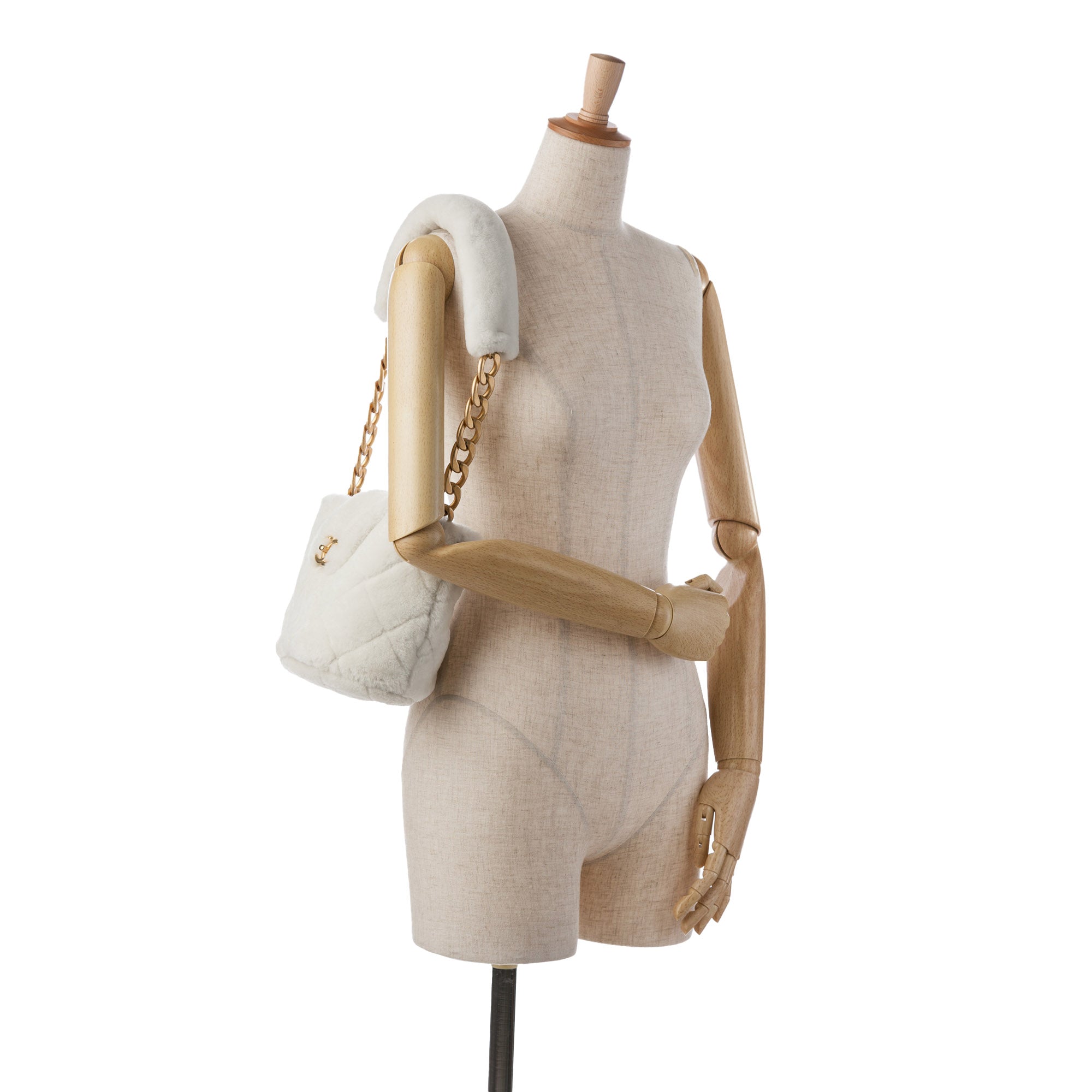 Shearling CC Shoulder Bag