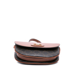 Triomphe Coated Canvas and Calfskin Besace Crossbody