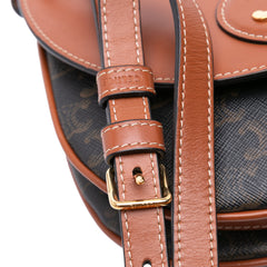 Triomphe Coated Canvas and Calfskin Besace Crossbody