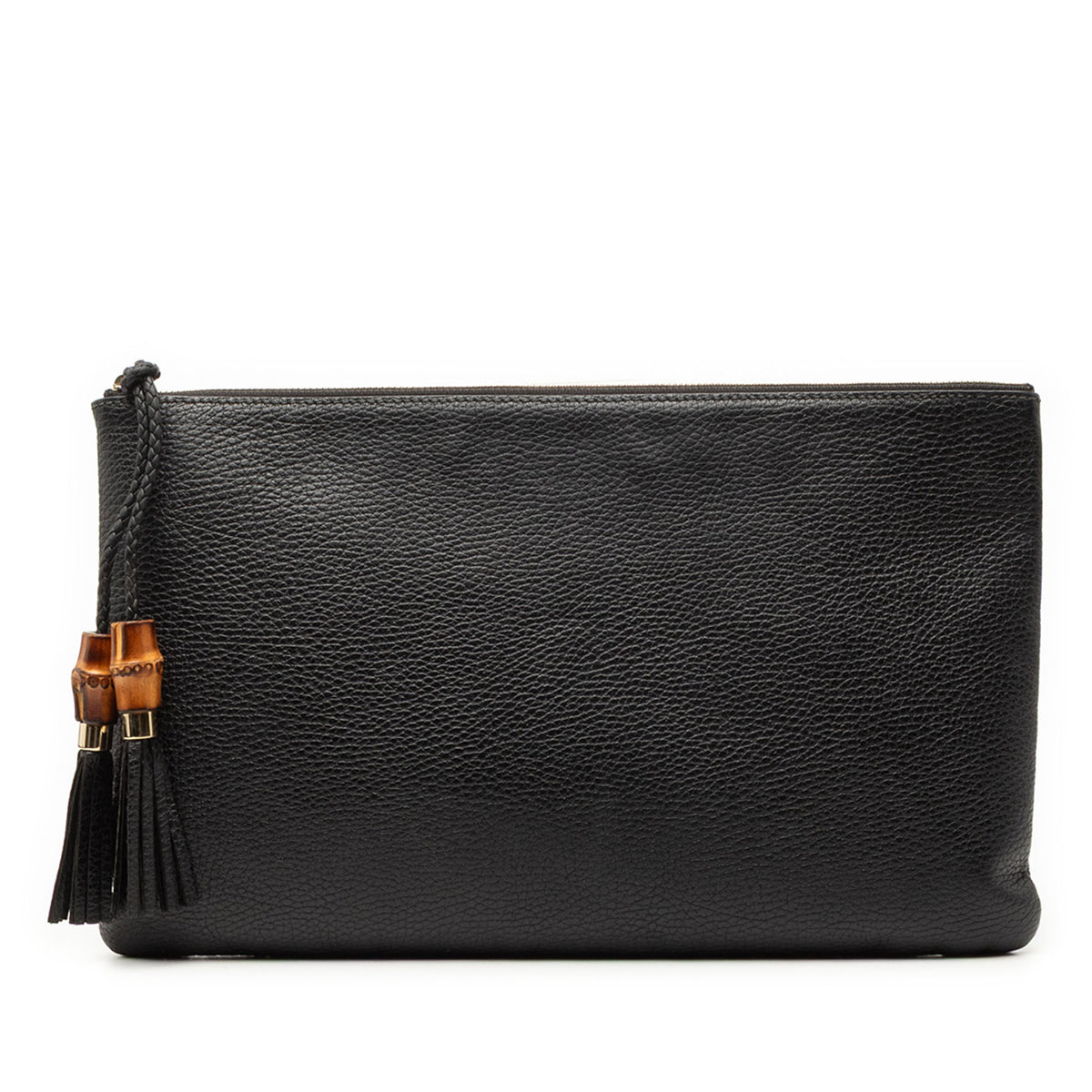 Calfskin Bamboo Tassel Clutch