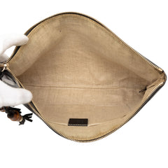 Calfskin Bamboo Tassel Clutch