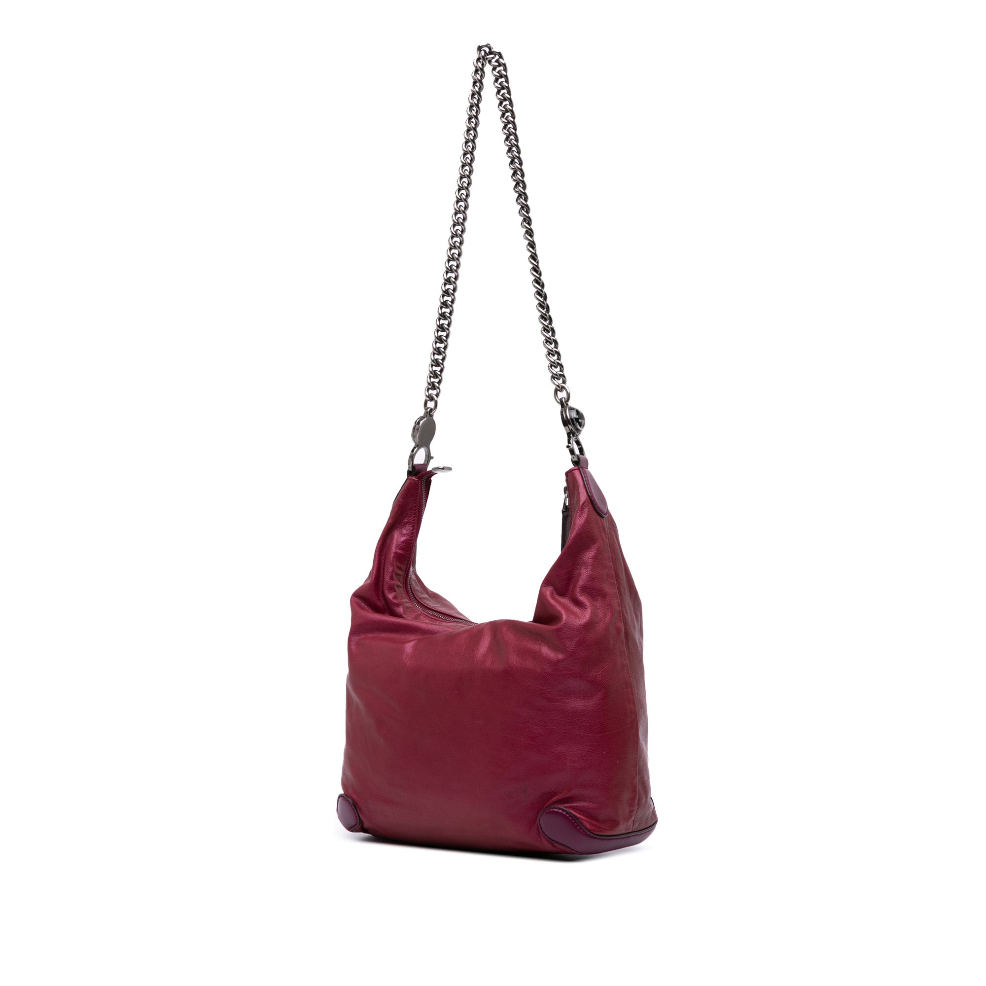 Medium Metallic Leather Galaxy Chain Shoulder Bag