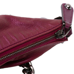 Medium Metallic Leather Galaxy Chain Shoulder Bag