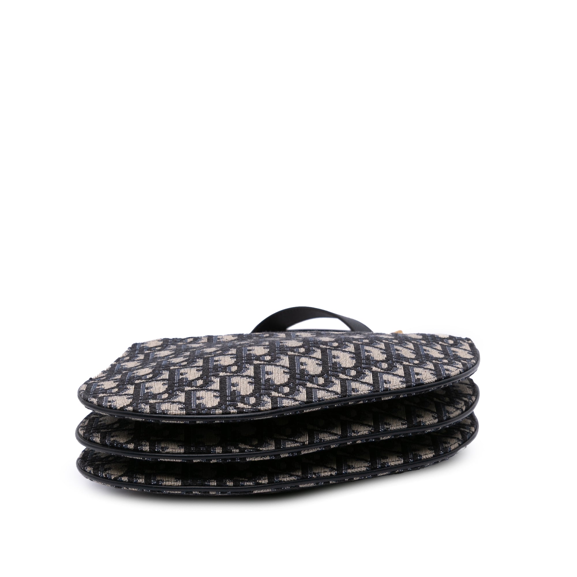 Oblique Canvas Saddle Triple Zip Crossbody
