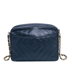 CC Diamond Quilted Lambskin Tassel Crossbody