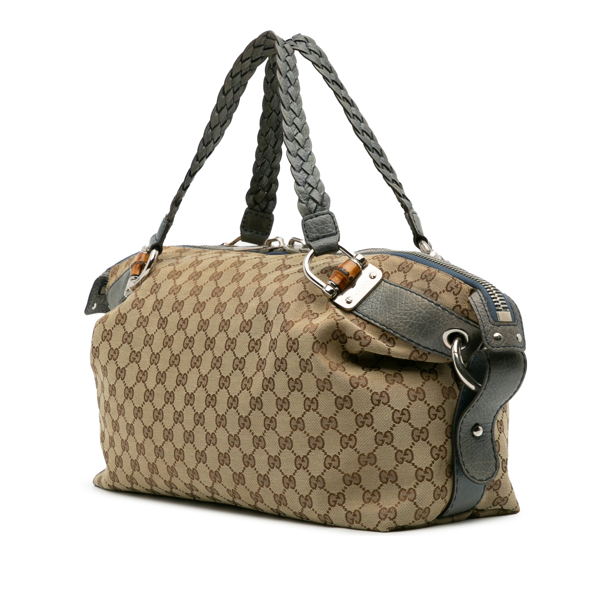 Medium GG Canvas Bamboo Bar Tote