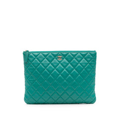 Medium Quilted Lambskin O Case Clutch