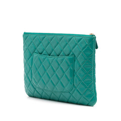 Medium Quilted Lambskin O Case Clutch